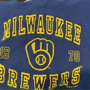 Milwaukee Brewers Blue Ribbed Sweatshirt